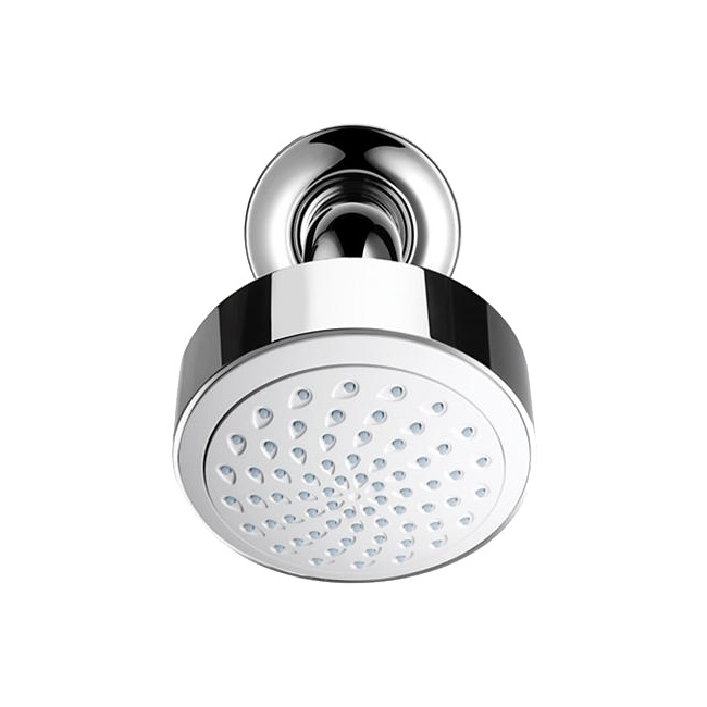 Mira Beat 100mm Single Spray Shower Head & Arm Chrome Fixed Bathroom 1.
