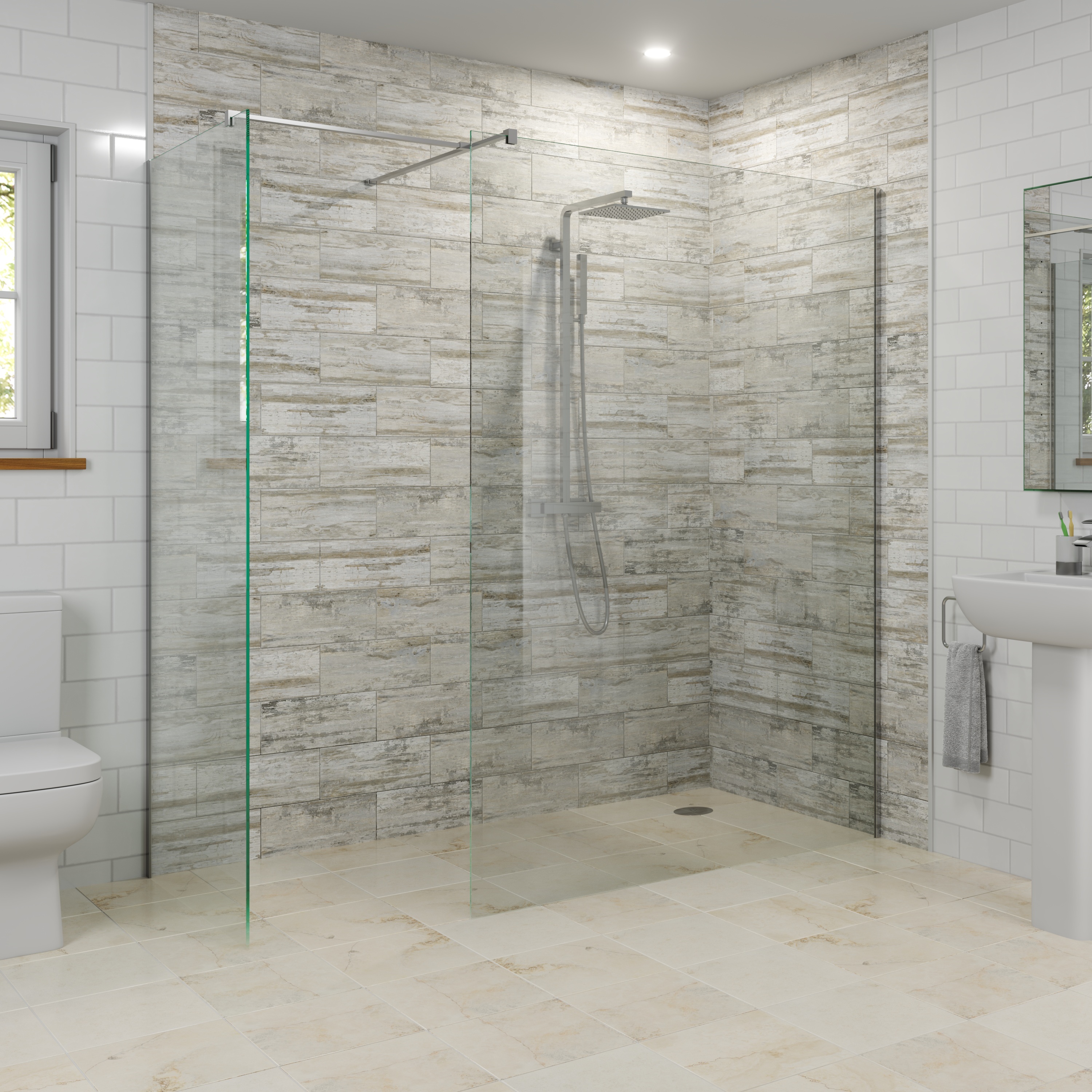 Details About Modern 1200mm 800mm Wet Room Screens Walk In Enclosure 8mm Safety Glass Panels