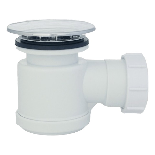 BATHROOM 90mm HIGH FLOW FAST FLOW WASTE & TRAP FOR SHOWER ENCLOSURE TRAY
