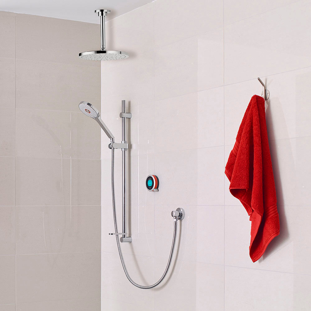 Aqualisa Q Shower Concealed Gravity Pumped Twin Shower Head Modern QTC