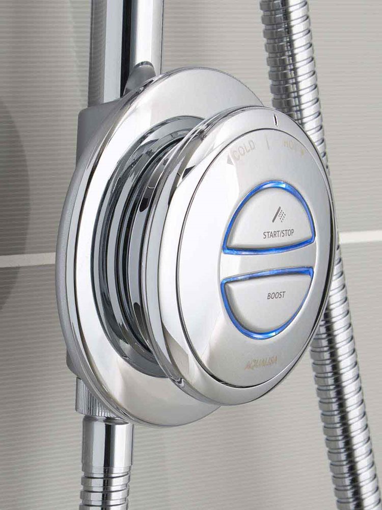 Aqualisa Quartz Digital Shower Exposed Chrome 4 Spray High Pressure