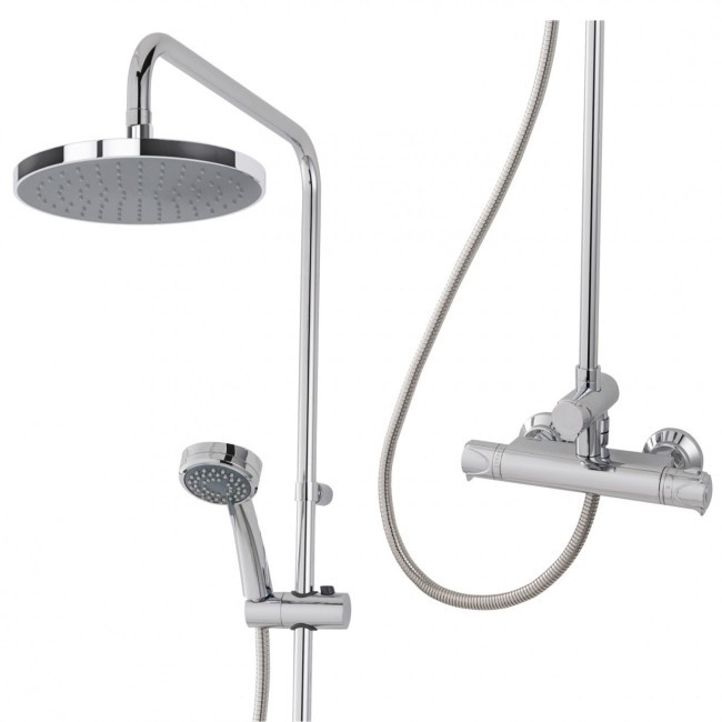 Triton Dene Diverter Thermostatic Bar Mixer Shower Chrome Drencher