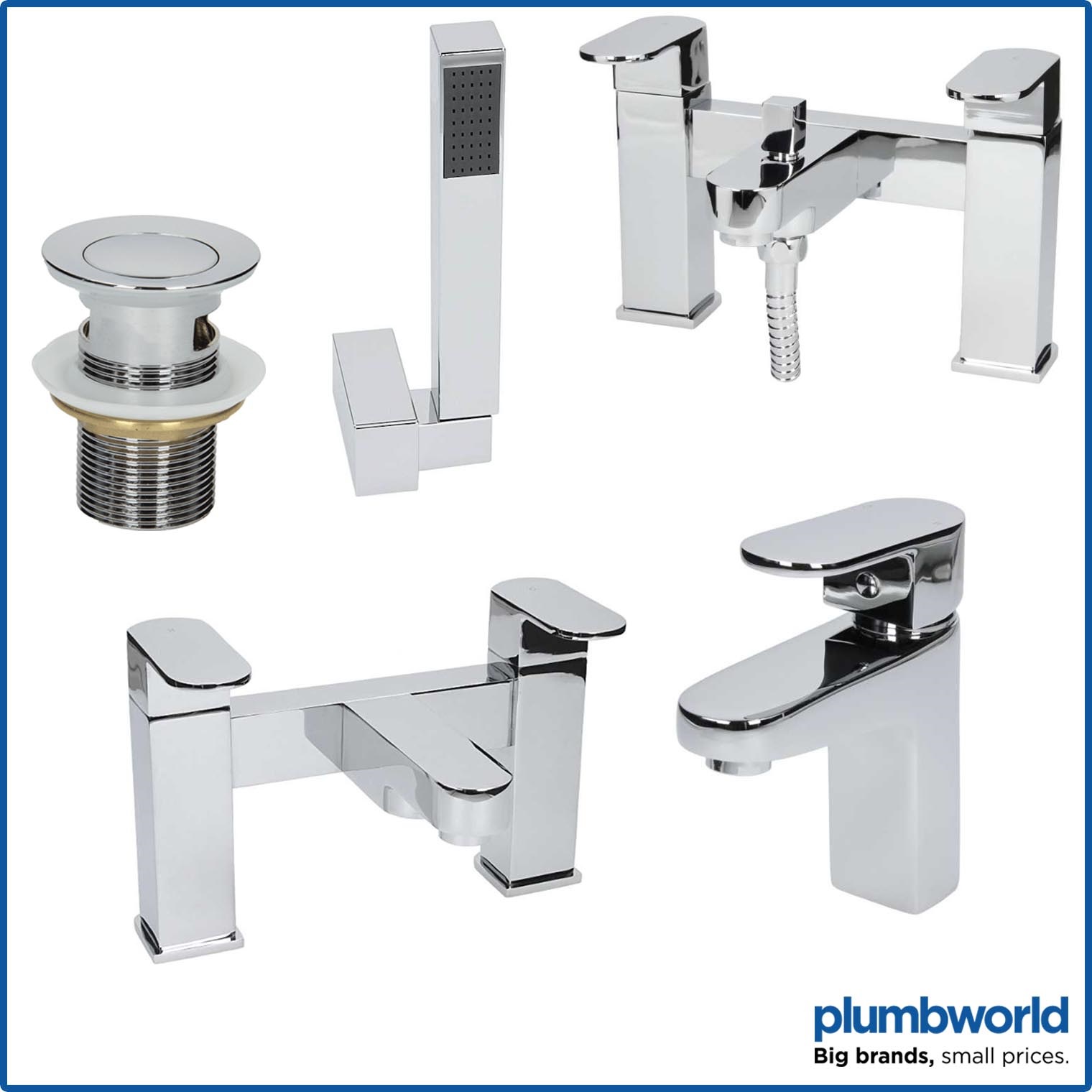 Modern Bathroom Tap Set Mono Basin Mixer Bath Filler Shower Lever ...